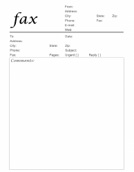 Document preview: Fax Cover Sheet Template