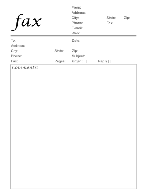 &quot;Fax Cover Sheet Template&quot; Download Pdf
