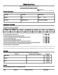 Document preview: Application for Employment - Riddle Plant Farm - Oklahoma