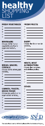 Document preview: Healthy Shopping List Template - Southern Nevada Health District