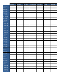 Blue Weekly Schedule Template Download Printable PDF | Templateroller