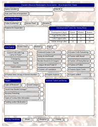 Hive Inspection Sheet - Eastern Missouri Beekeepers Association