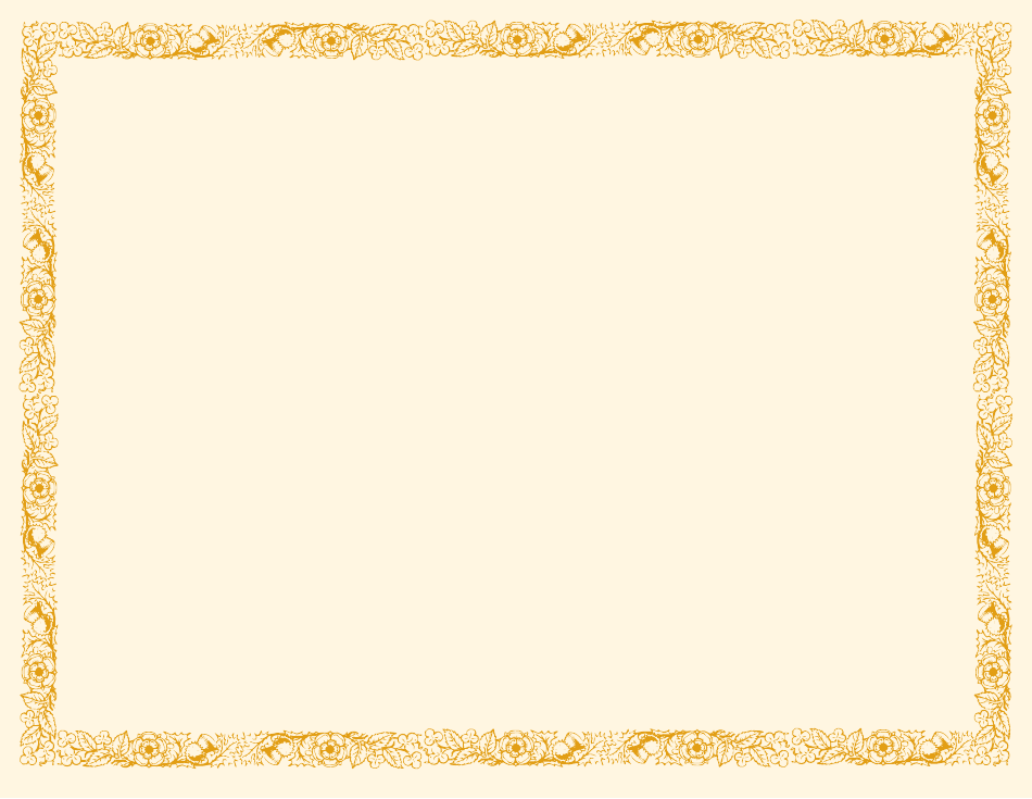 Blank certificate template with brown border