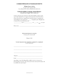Limited Liability Company Annual Report Form - Massachusetts, Page 3