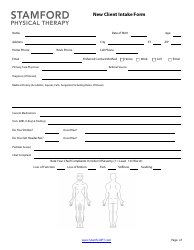 Document preview: New Client Intake Form - Stamford Physical Therapy