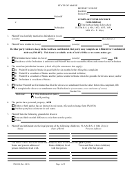 Form FM-004 &quot;Divorce Complaint With Children&quot; - Maine