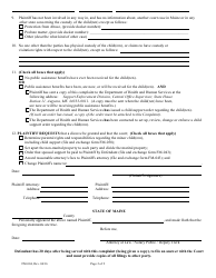 Form FM-004 Divorce Complaint With Children - Maine, Page 2