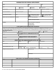 Document preview: Form 690-2 Nomination for Federal Employment - California
