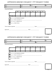 Document preview: Approved Absence Request/Tpt Request Form