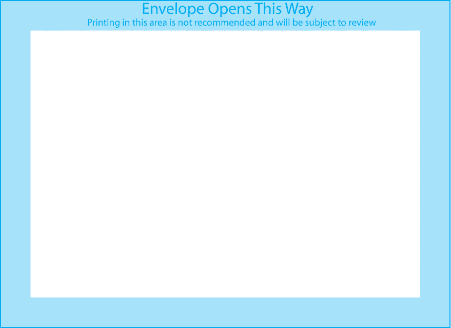 Blue Frame Mini Envelope Template Image Preview