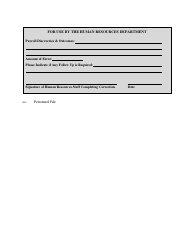 Payroll Correction Form, Page 2