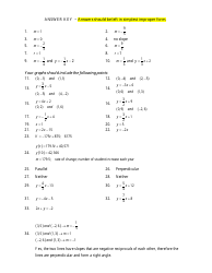 Algebra 2 Wkst 3.5-3.7 Linear Equations in Slope-Intercept Form Worksheet With Answers, Page 4