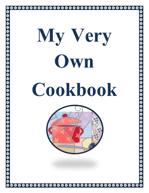 &quot;My Very Own Cookbook Template&quot; Download Pdf