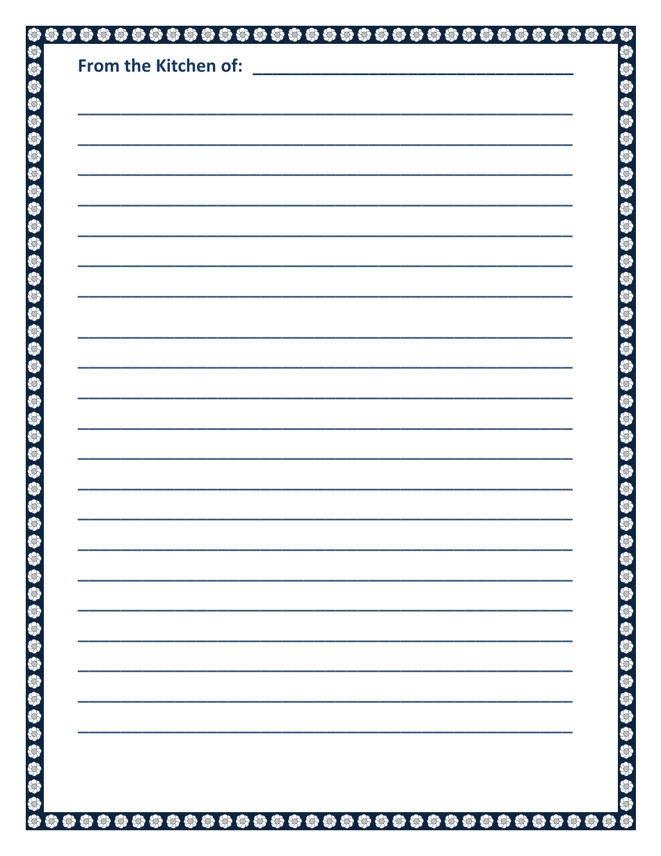 My Very Own Cookbook Template, Page 4