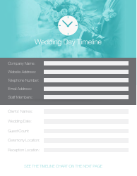 Wedding Day Timeline Template - Blue