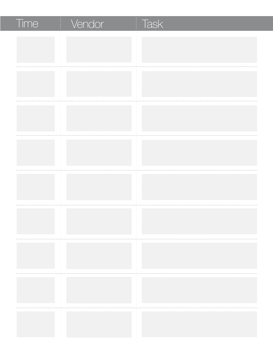 Wedding Day Timeline Template - Blue, Page 5