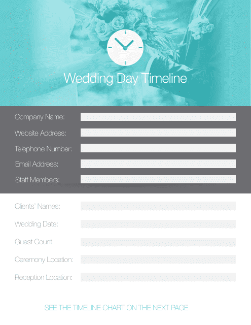 Wedding Day Timeline Template - Blue