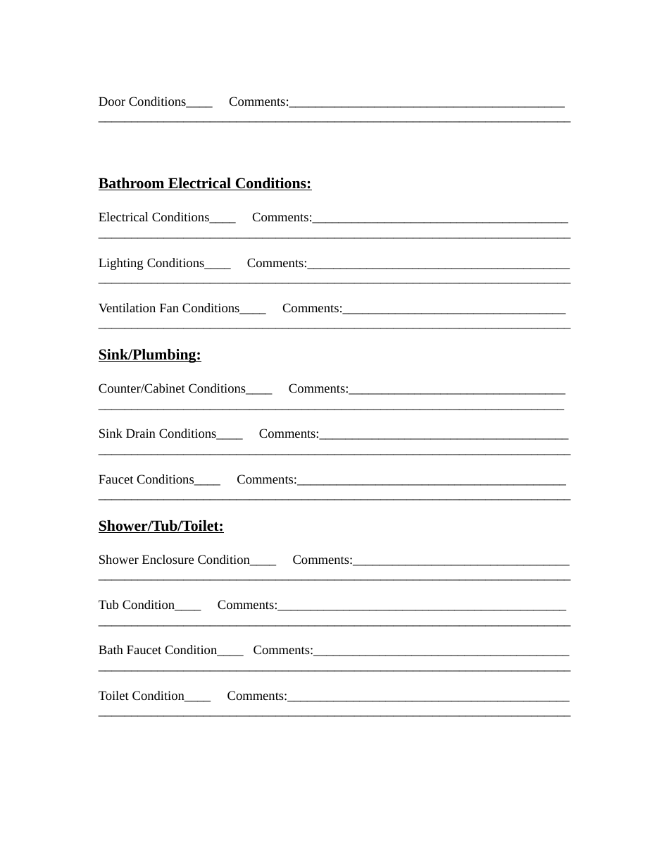 Home Inspection Report Form, Page 12