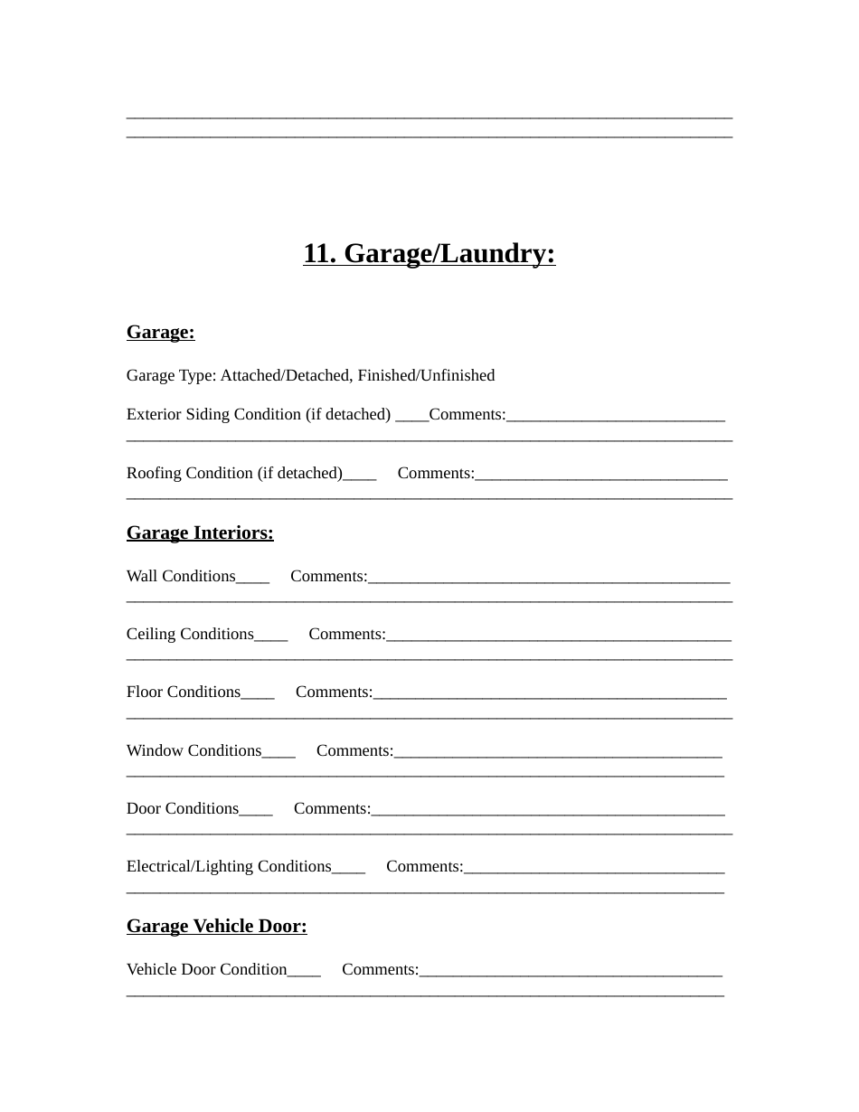 Home Inspection Report Form, Page 14
