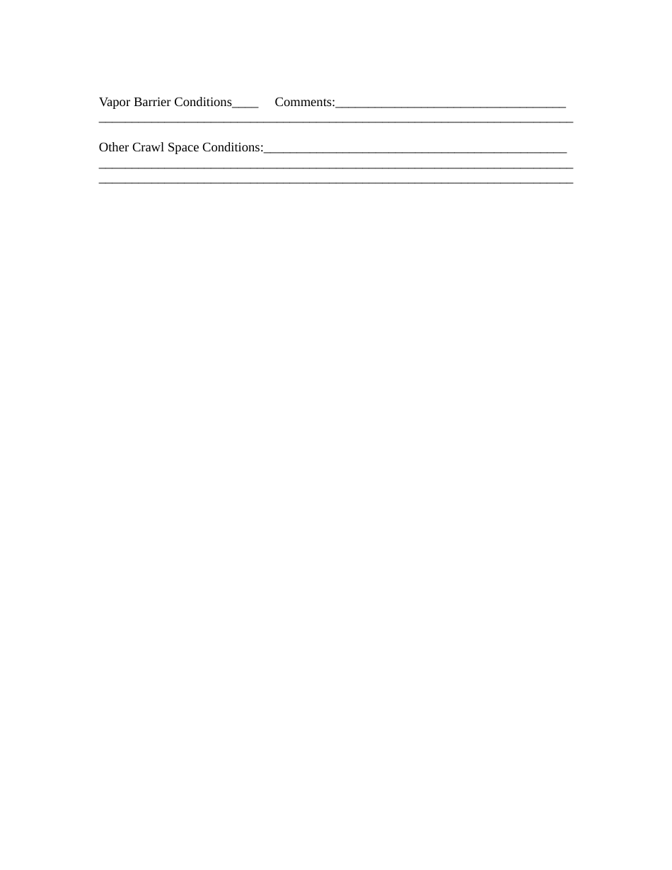 Home Inspection Report Form, Page 16