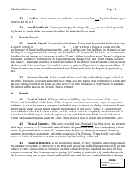 Month-To-Month Lease Agreement Form - Nebraska, Page 2
