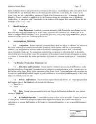 Month-To-Month Lease Agreement Form - Nebraska, Page 3