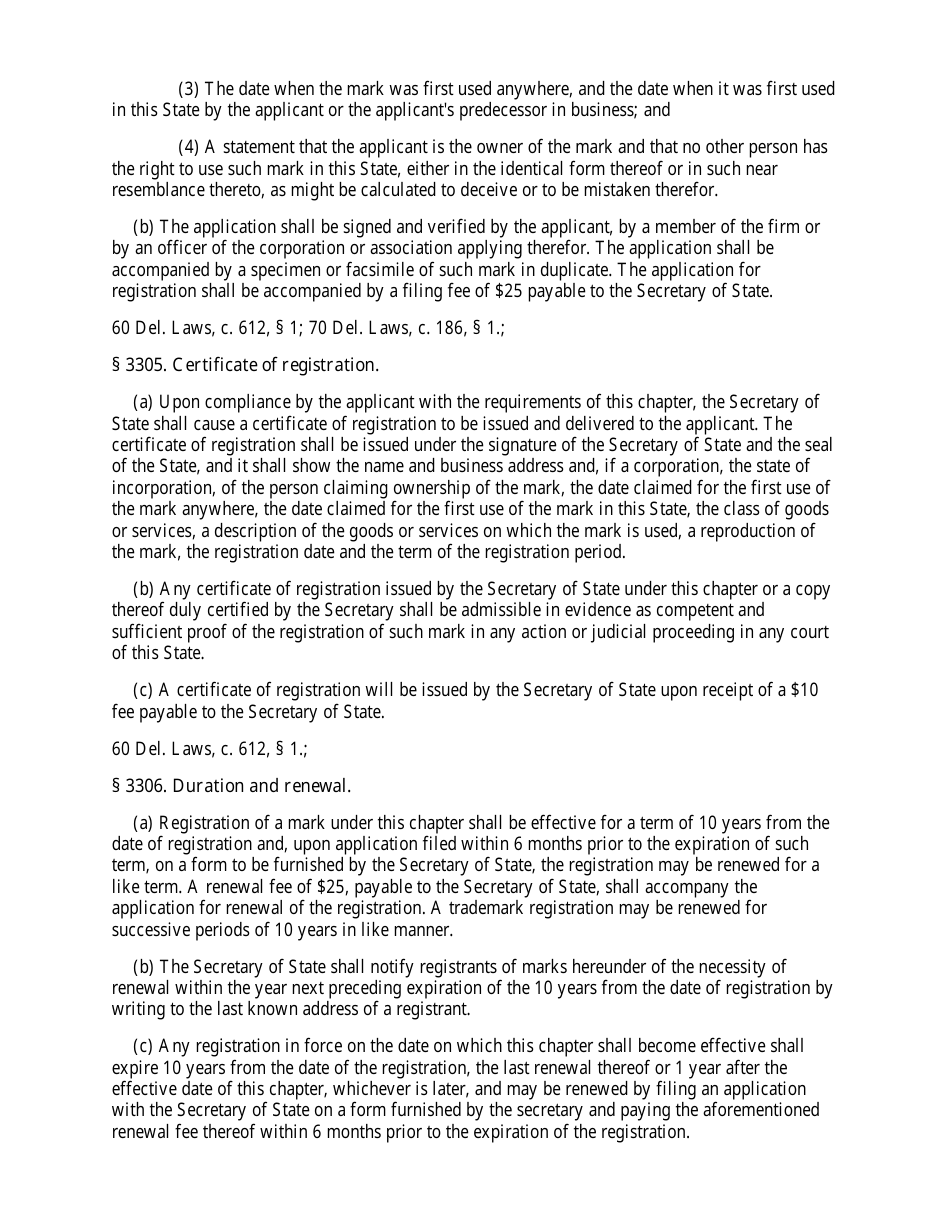 Application for Registration of Trademark or Service Mark - Delaware, Page 11