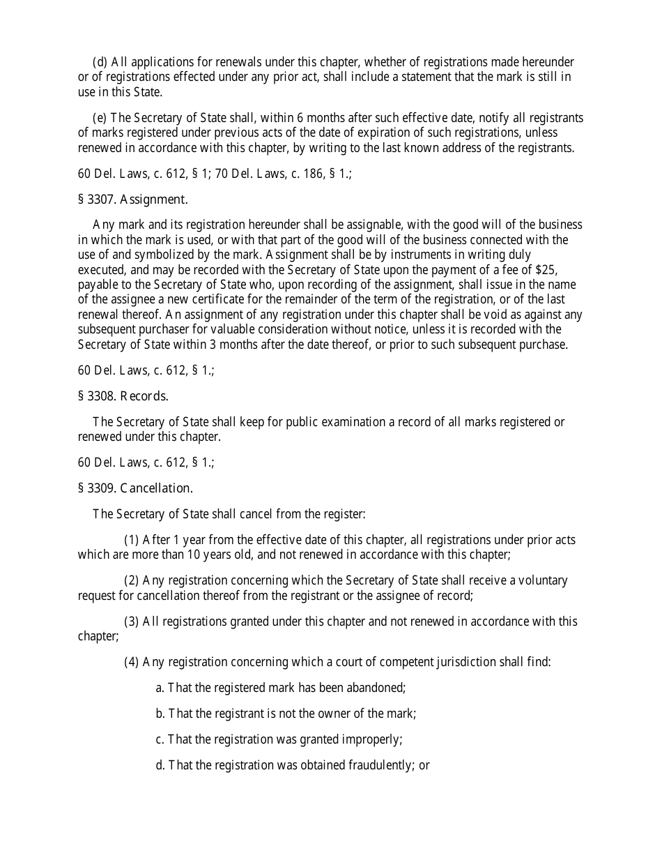 Application for Registration of Trademark or Service Mark - Delaware, Page 12