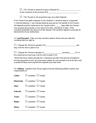 &quot;Delaware Monthly Rental Agreement Form&quot; - Delaware, Page 4