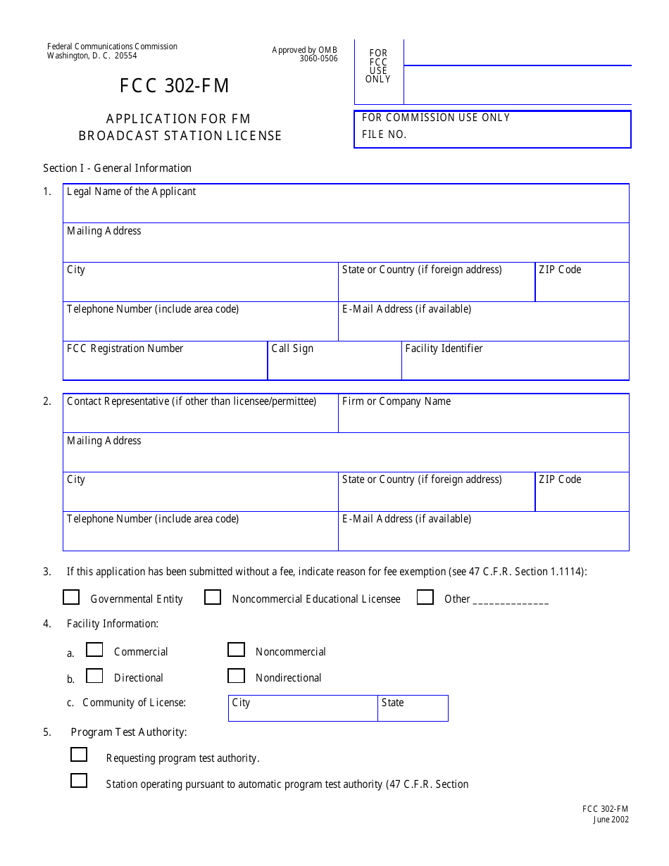 FCC Form 302-FM Application for Fm Broadcast Station License, Page 13