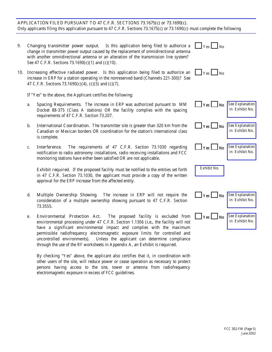 FCC Form 302-FM Application for Fm Broadcast Station License, Page 17