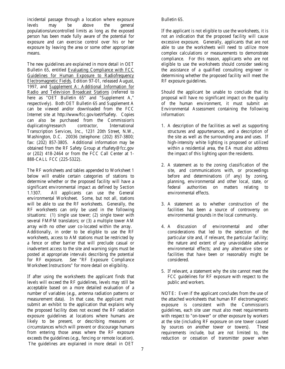 FCC Form 302-FM Application for Fm Broadcast Station License, Page 7