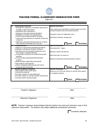 Teacher Formal Classroom Observation Form - Mecklenburg County Public Schools, Page 2