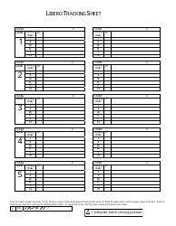 Document preview: Libero Tracking Sheet Template