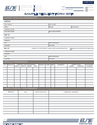 Document preview: Sample Request Form (Srf) - Elite Abrasives