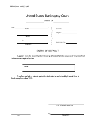 Document preview: Form B2600 Entry of Default