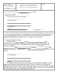 Form CR-65D Order of Expungement - Alabama