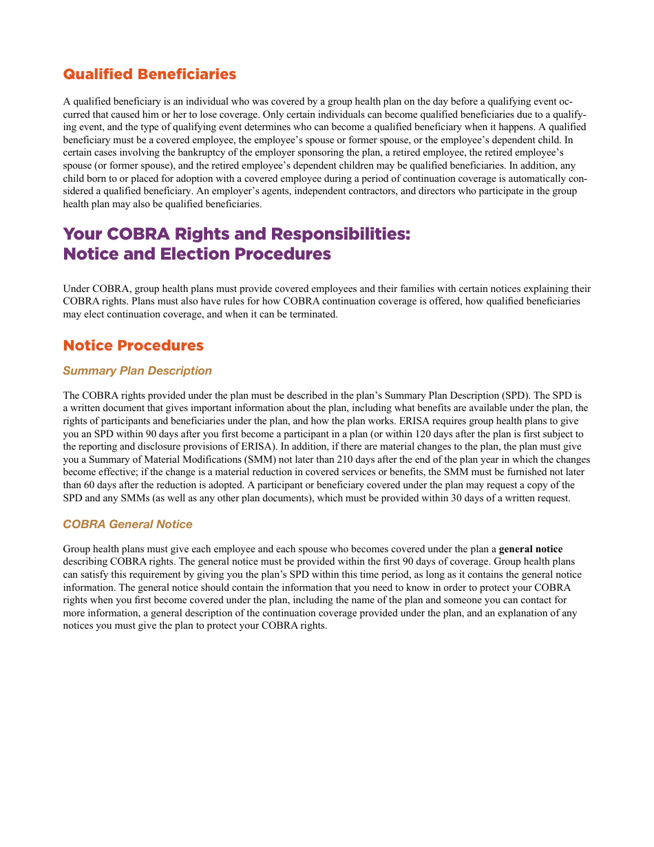 An Employees Guide to Health Benefits Under Cobra, Page 8
