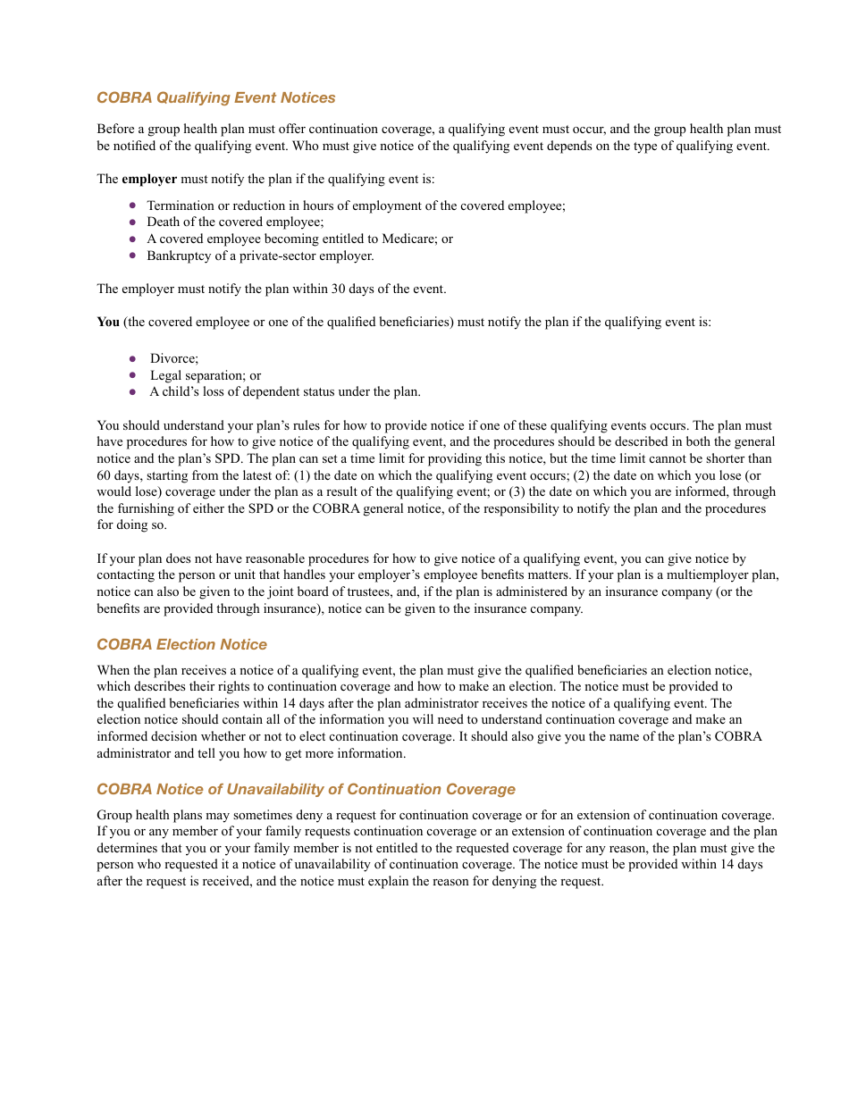An Employees Guide to Health Benefits Under Cobra, Page 9