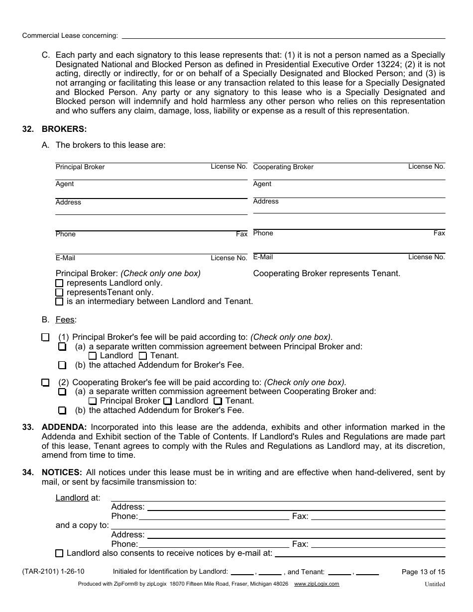 Form TAR-2101 - Fill Out, Sign Online and Download Fillable PDF, Texas ...