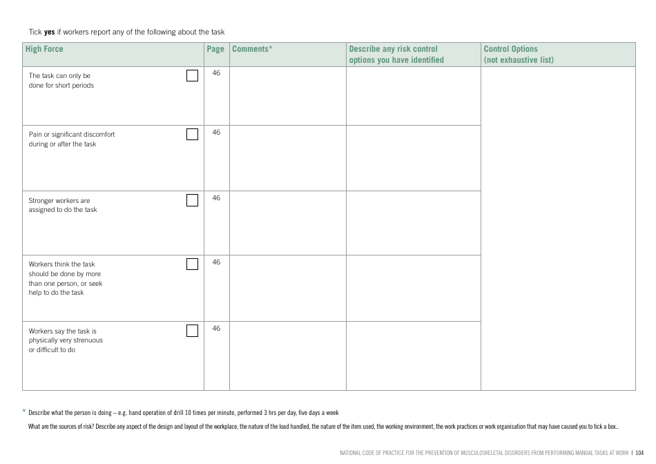 Risk Assessment and Risk Control Form - Australia, Page 10