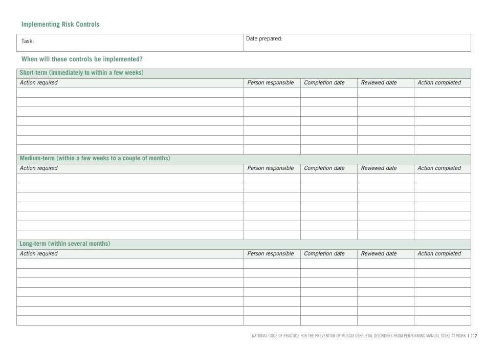 Australia Risk Assessment and Risk Control Form - Fill Out, Sign Online ...