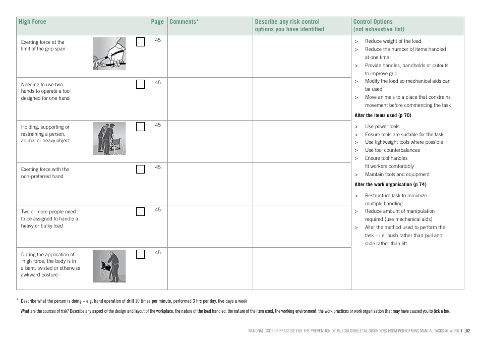 Risk Assessment and Risk Control Form - Australia, Page 8