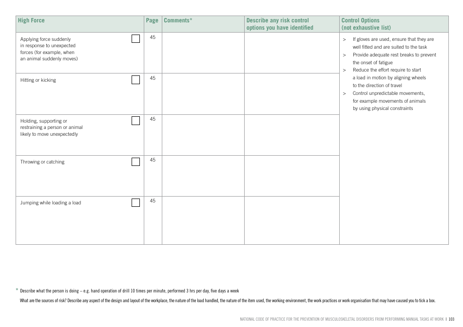 Risk Assessment and Risk Control Form - Australia, Page 9