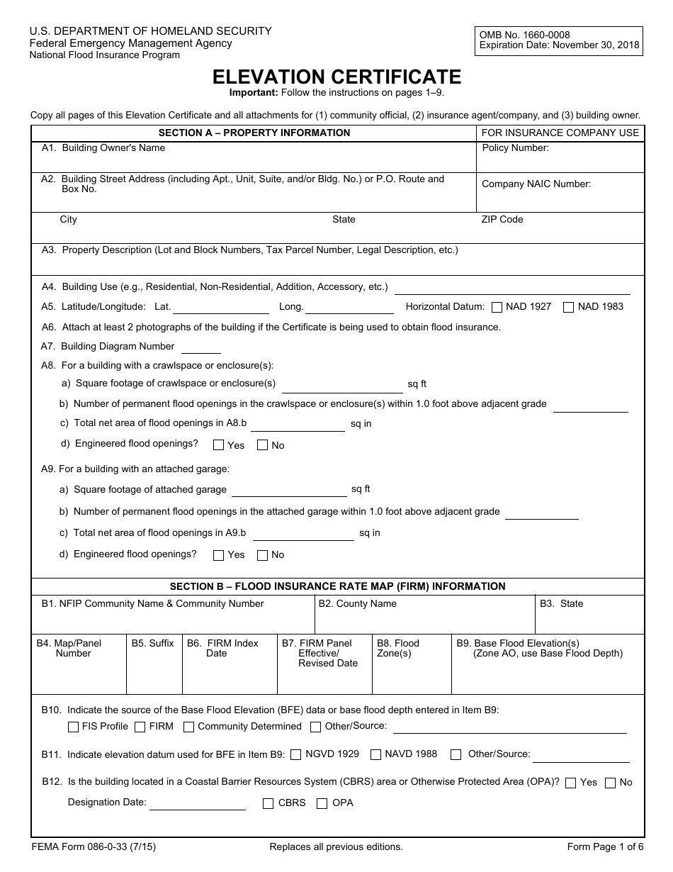 FEMA Form 086-0-33 - Fill Out, Sign Online and Download Fillable PDF ...