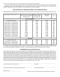 Form CFT MT14.25A Mileage Weight Tax Registration Certification - Illinois, Page 2
