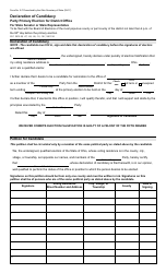 Form 2-F Declaration of Candidacy - Party Primary District Office - State Senator or State Representative - Ohio