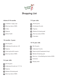 &quot;Christmas Shopping List Template for Kids&quot;