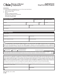 Document preview: Form U-140 (BWC-7646) Application for Drug-Free Safety Program - Ohio