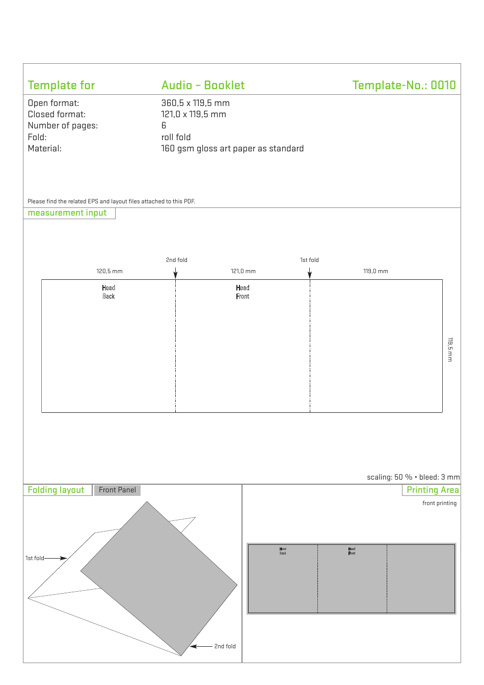 Audio Booklet Template - 0010 Download Printable PDF | Templateroller